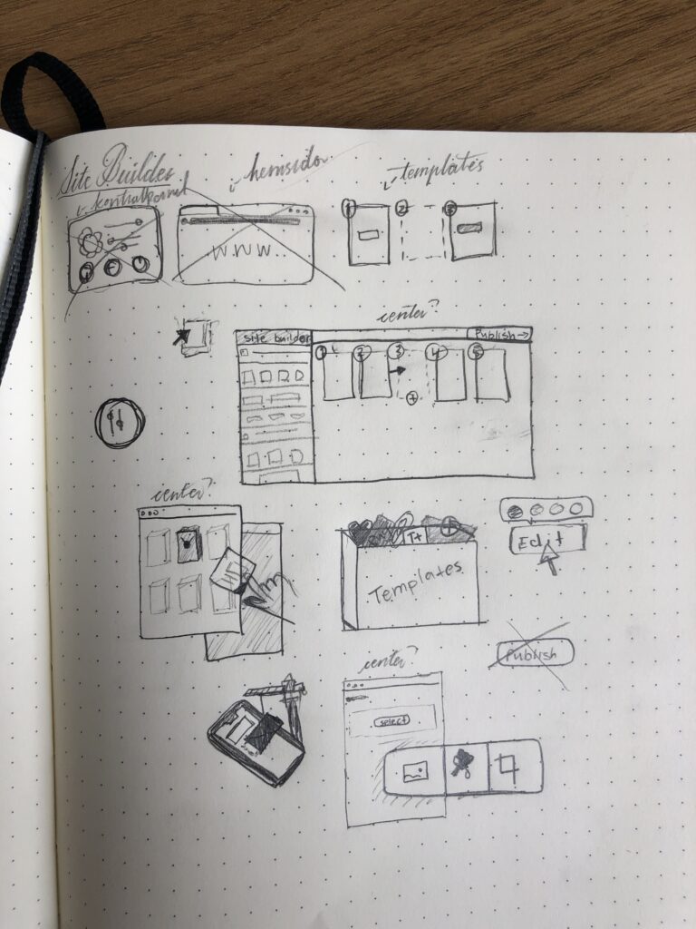 Sketches for Site Builder Illustration