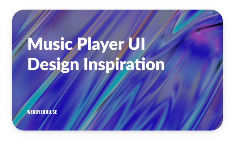 Music Player UI Design Inspiration