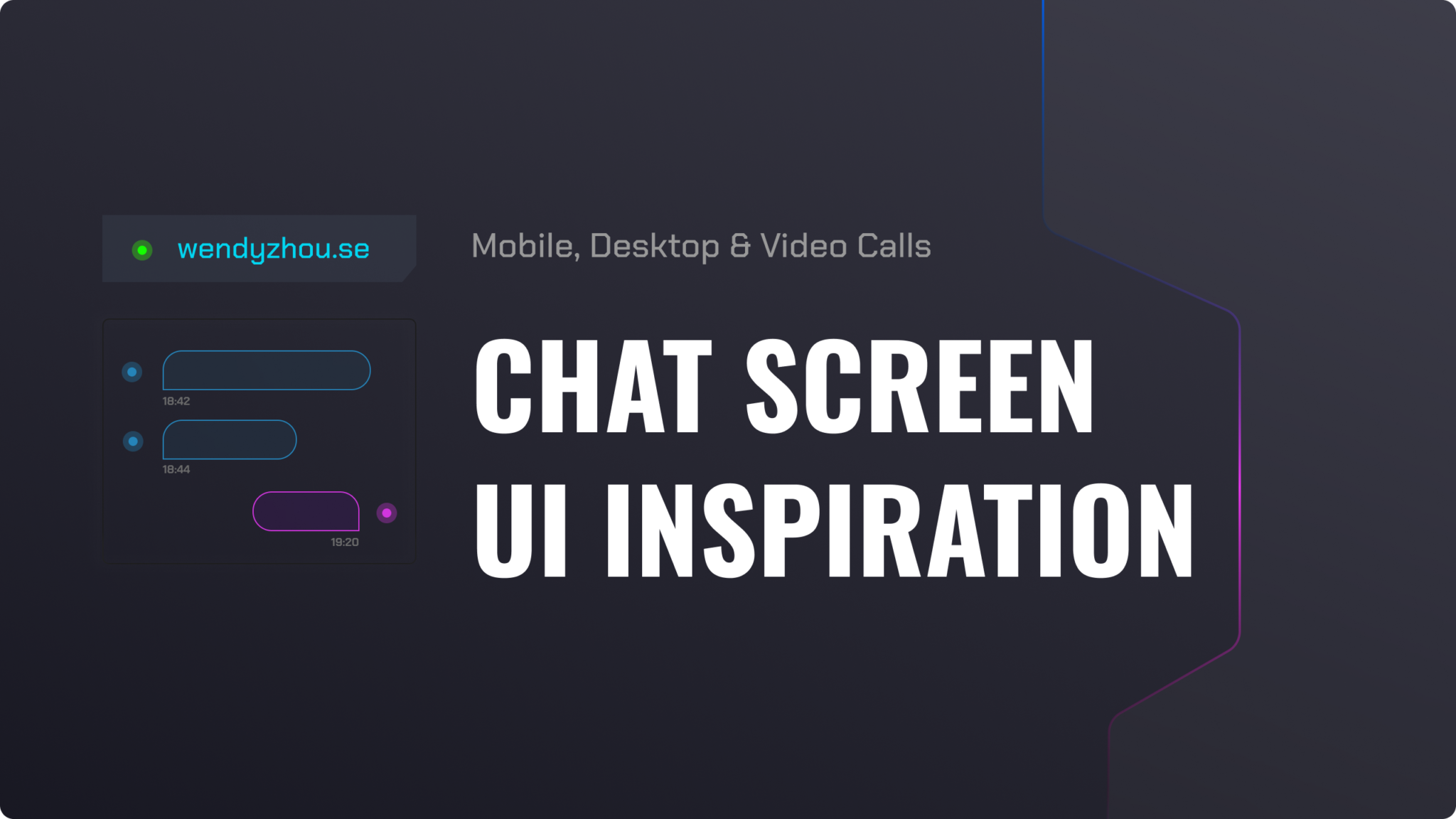 Best Chat Screen UI Inspiration | Mobile, Desktop & Video Calls – Wendy ...