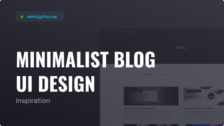 Minimalist Blog UI Design