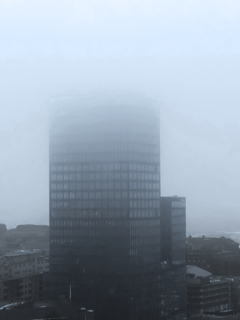 Gothenburg Skyscraper View in Fog