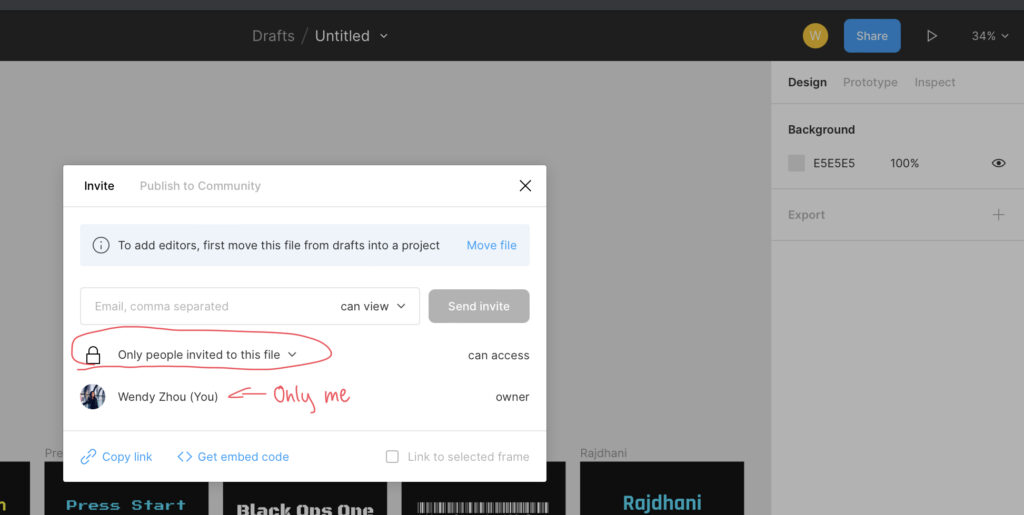 Figma files drafts projects private