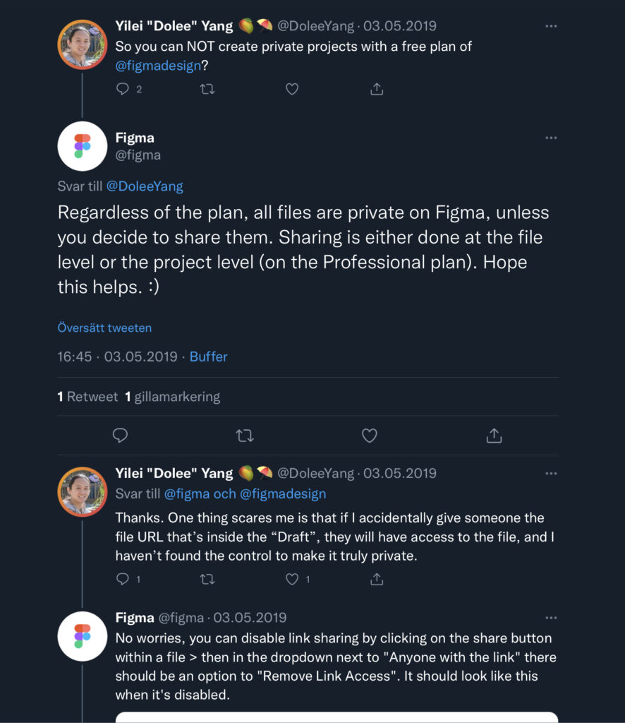 Are Figma drafts private