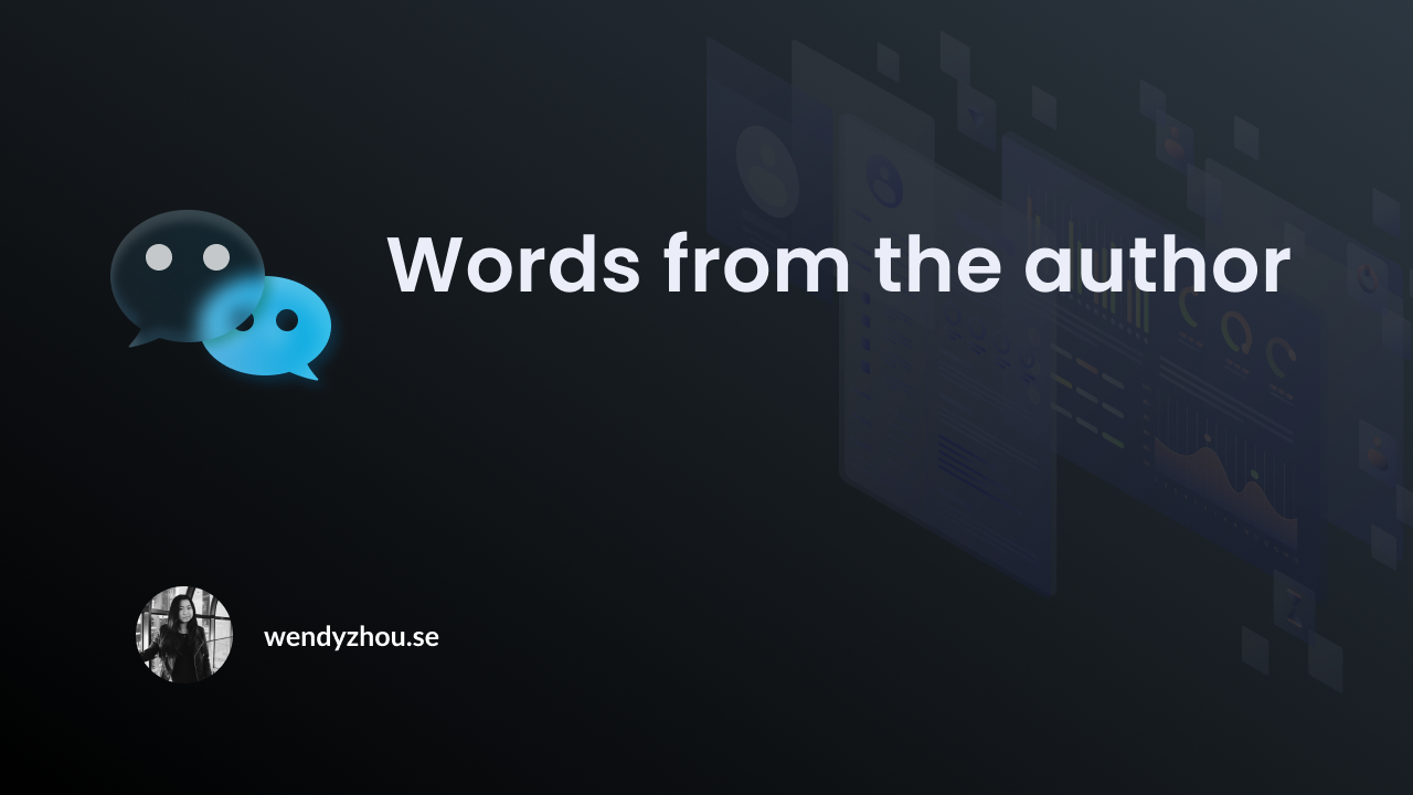 You are currently viewing Words from the author